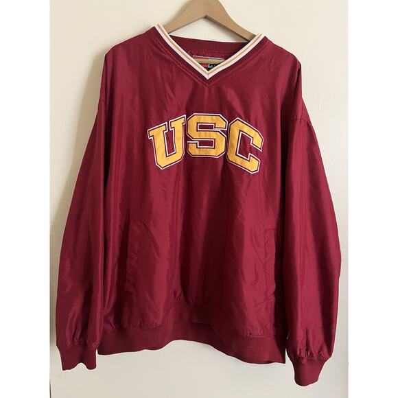 Vintage 90s Y2K Pro Player USC Trojans Pullover Windbreaker Jacket Size XL - Picture 1 of 5